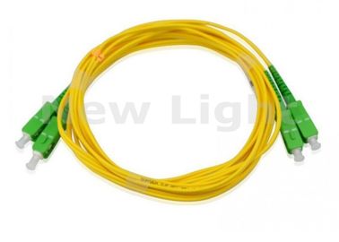 FTTH SC APC Patch Cord , 2.0mm / 3.0mm Single Mode Duplex Fiber Optic Cable